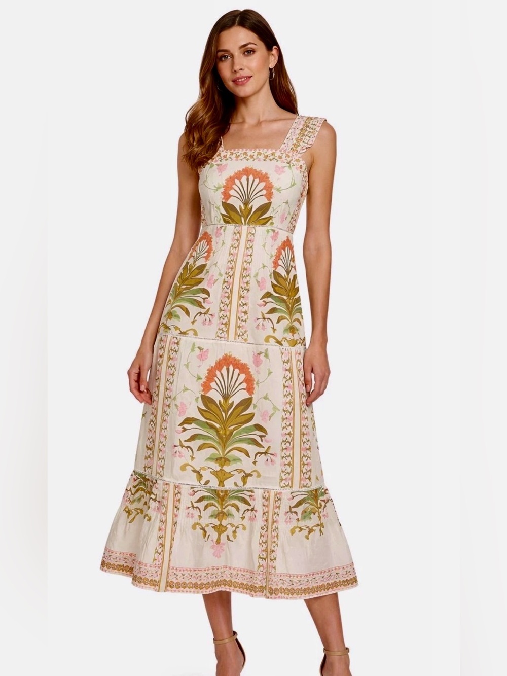 Cece floral tiered maxi dress